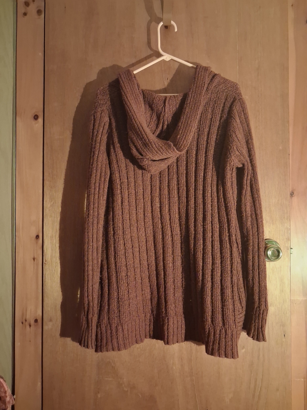 No Boundaries Brown Ribbed Open-Front Cardigan - Picture 2 of 2